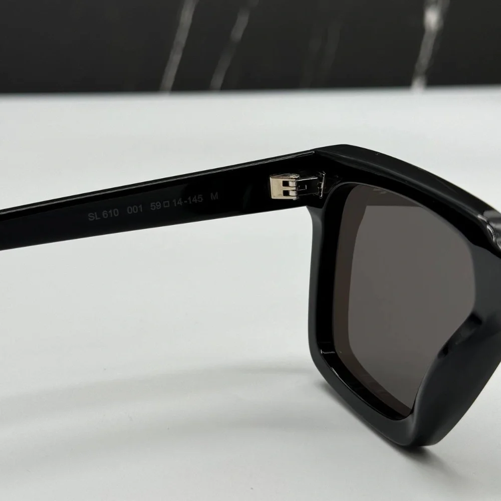NEW SL610 001 SAINT LAURENT BLACK SQUARE SL 610 001 UNISEX SUNGLASSES